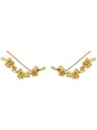 Jennifer Fisher Curved Knots Earrings - Yellow Gold