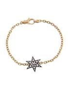 Blackbird And The Snow Diamond Accented Star Bracelet - Yellow Gold