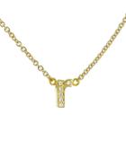 Jennifer Meyer Lowercase Diamond Initial Necklace - R - Yellow Gold