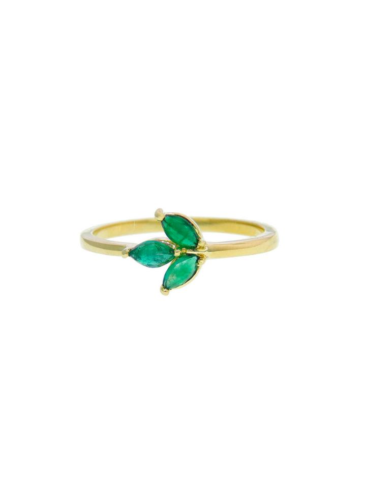 Finn Emerald Leaf Ring