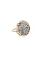Ginette Ny Pyrite Disc Ring - Rose Gold