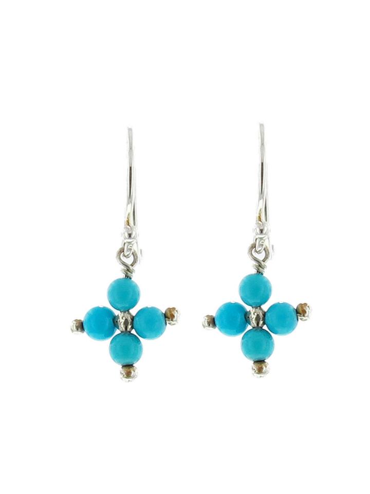 Ten Thousand Things Turquoise Flower Earrings In Sterling Silver