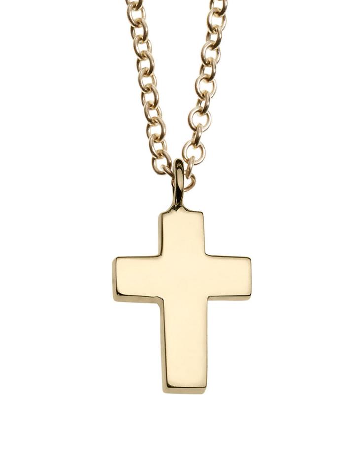 Finn Minor Obsessions Tiny Cross Necklace - 10 Karat Gold