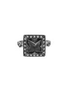 Cathy Waterman Square Black Diamond Ring - Platinum