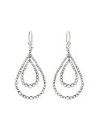 Andrea Fohrman Double Rose Cut Diamond Teardrop Earrings - White Gold