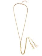 Ylang 23 Etched Gold Chain With Fringe