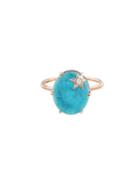 Andrea Fohrman Turquoise And Rutilated Quartz Star Ring - Rose Gold