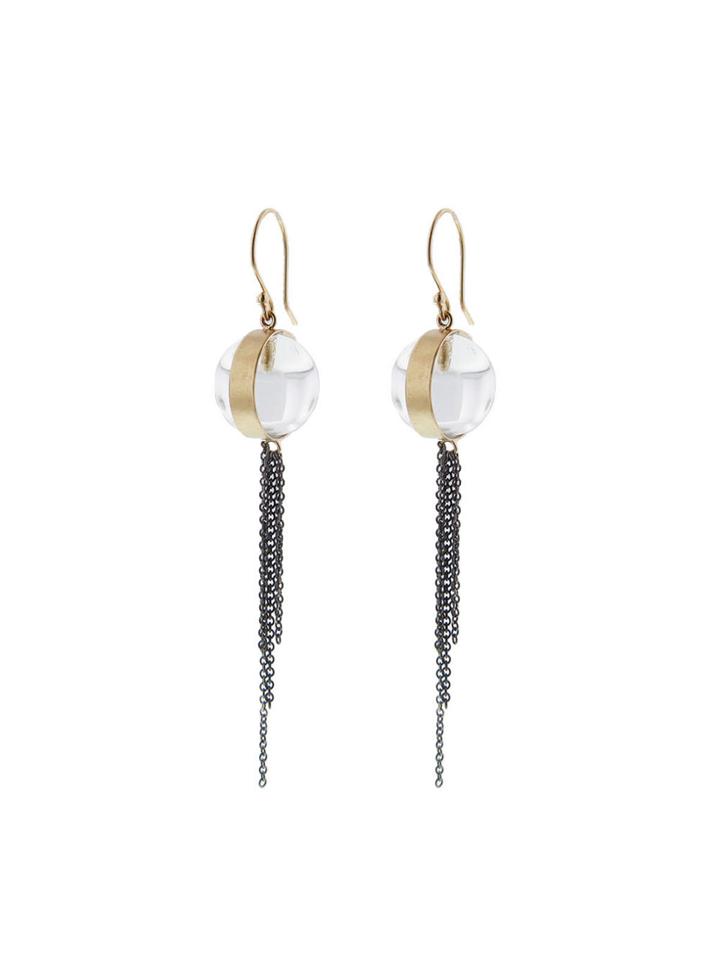 Jamie Joseph Rock Crystal Fringe Earrings