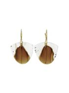 Annette Ferdinandsen Large Montana Agate Moth Earrings