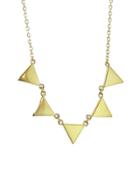 Jennifer Meyer Five Triangle Necklace - Yellow Gold