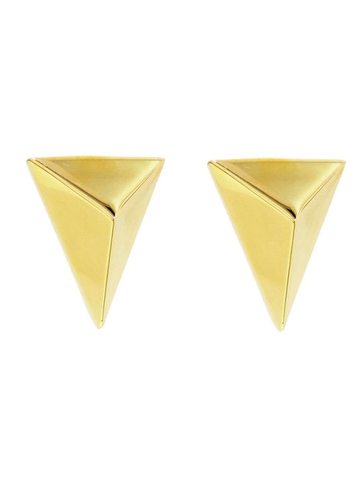 Jennifer Fisher Medium Triangles Earrings - Yellow Gold
