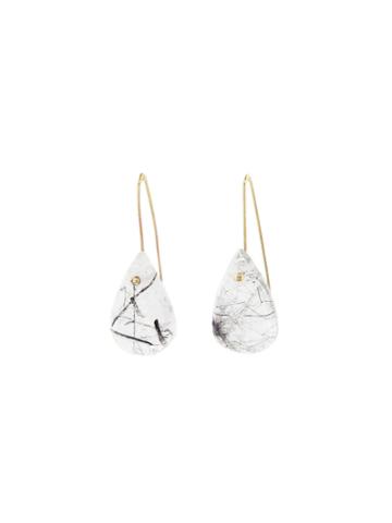 Necessary Stone Rutilated Quartz Short Wire Earrings