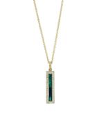 Jennifer Meyer Diamond And Opal Inlay Long Bar Necklace