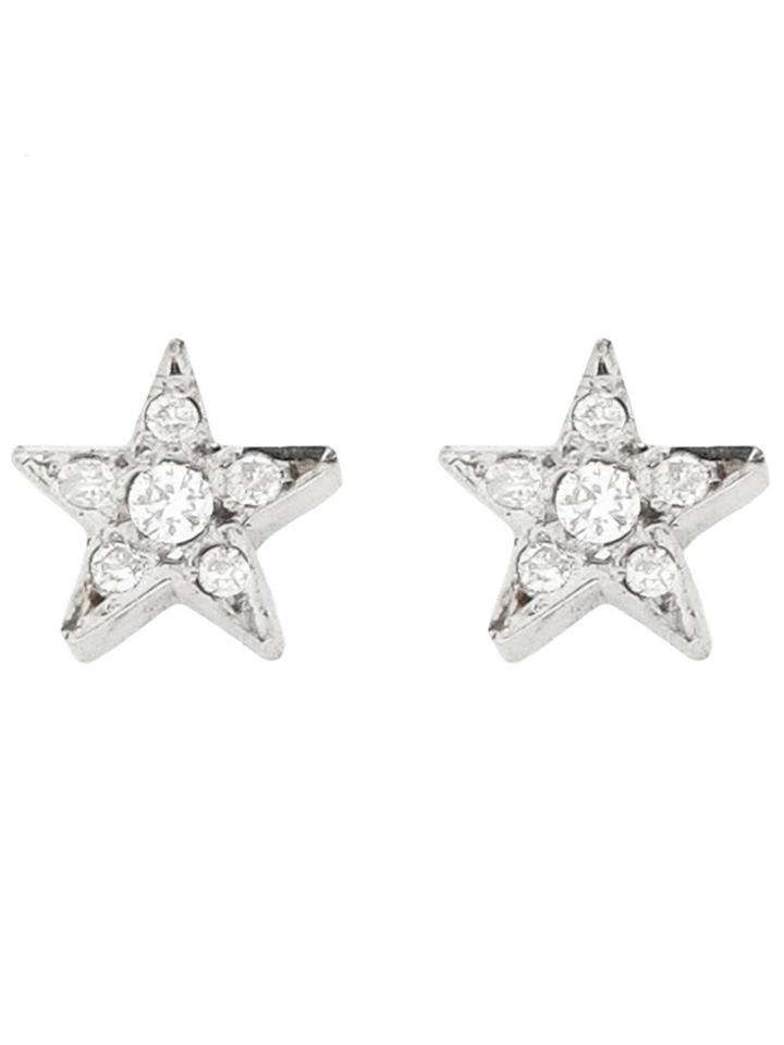 Jennifer Meyer Diamond Mini Star Studs - White Gold