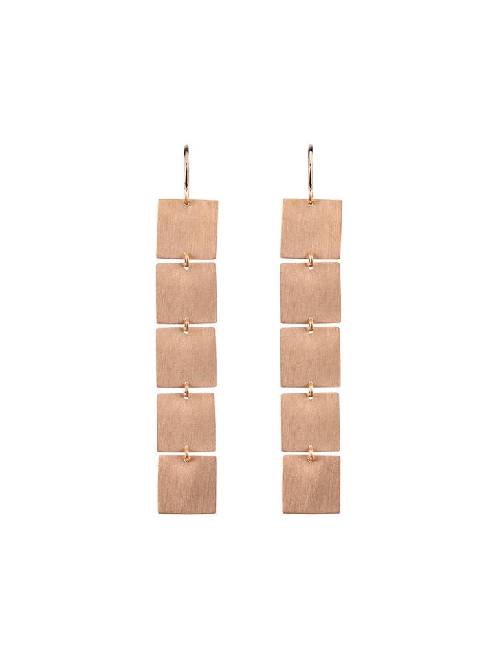 Irene Neuwirth Five Square Earrings - Rose Gold