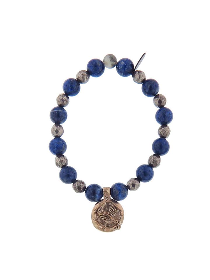 Catherine Michiels Sundar Charm On Lapis And Pyrite
