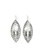 Andrea Fohrman Marquis Rock Crystal Earrings With White Sapphires - White Gold