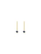 Wwake One-step Sapphire Bar Earrings