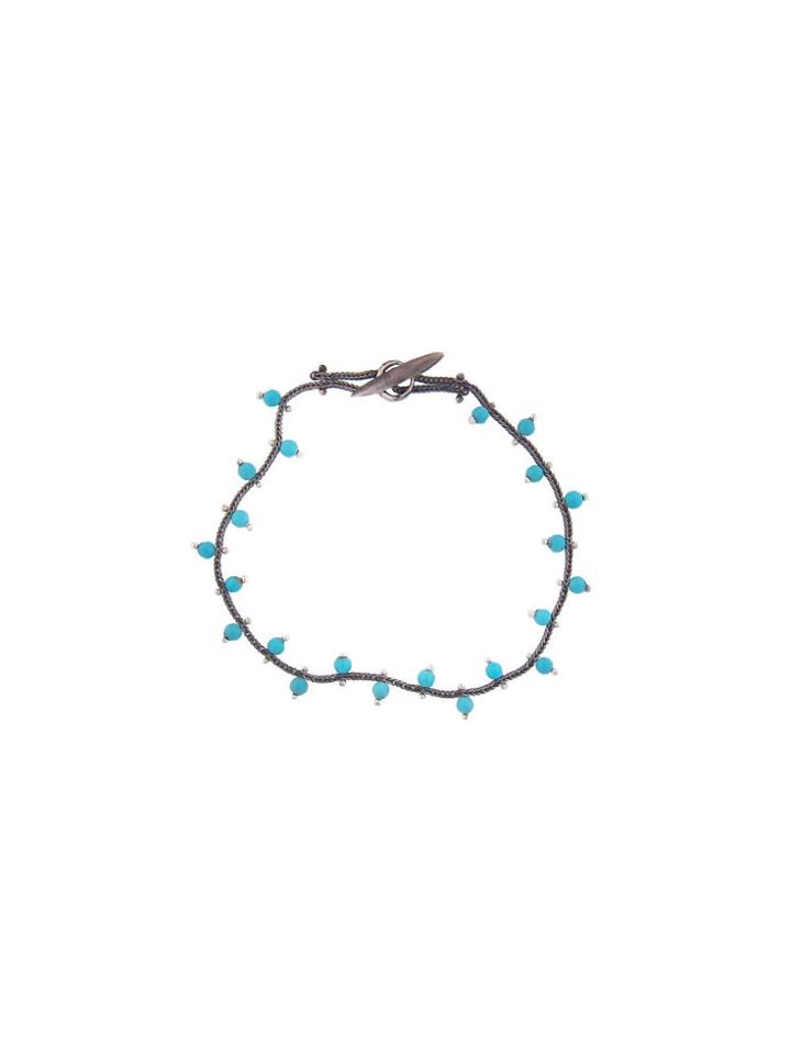 Ten Thousand Things Double Studded Turquoise Bead Bracelet - Sterling Silver