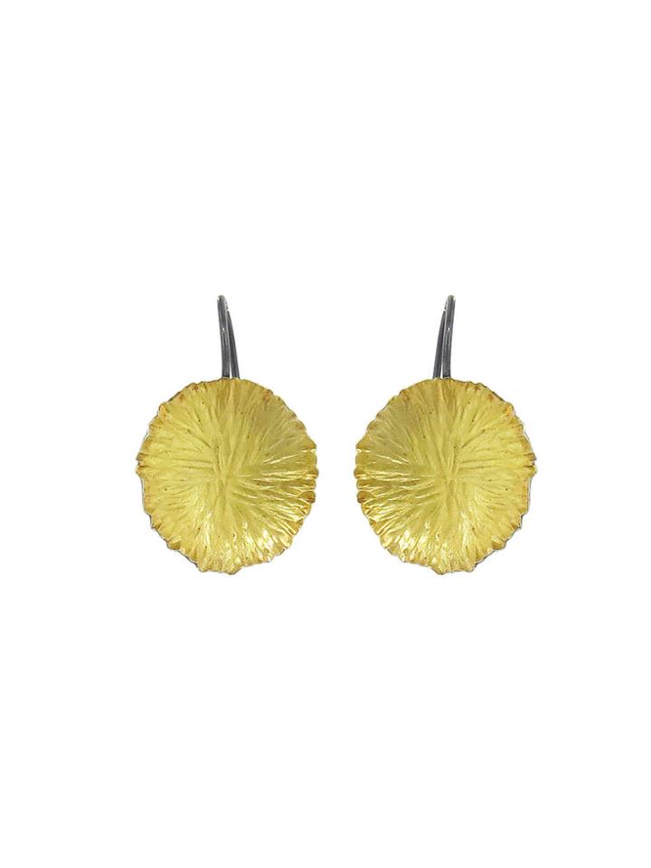 Himatsingka Large Gold Wheel Earrings