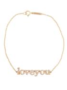 Jennifer Meyer Diamond Loveyou Statement Bracelet - Rose Gold