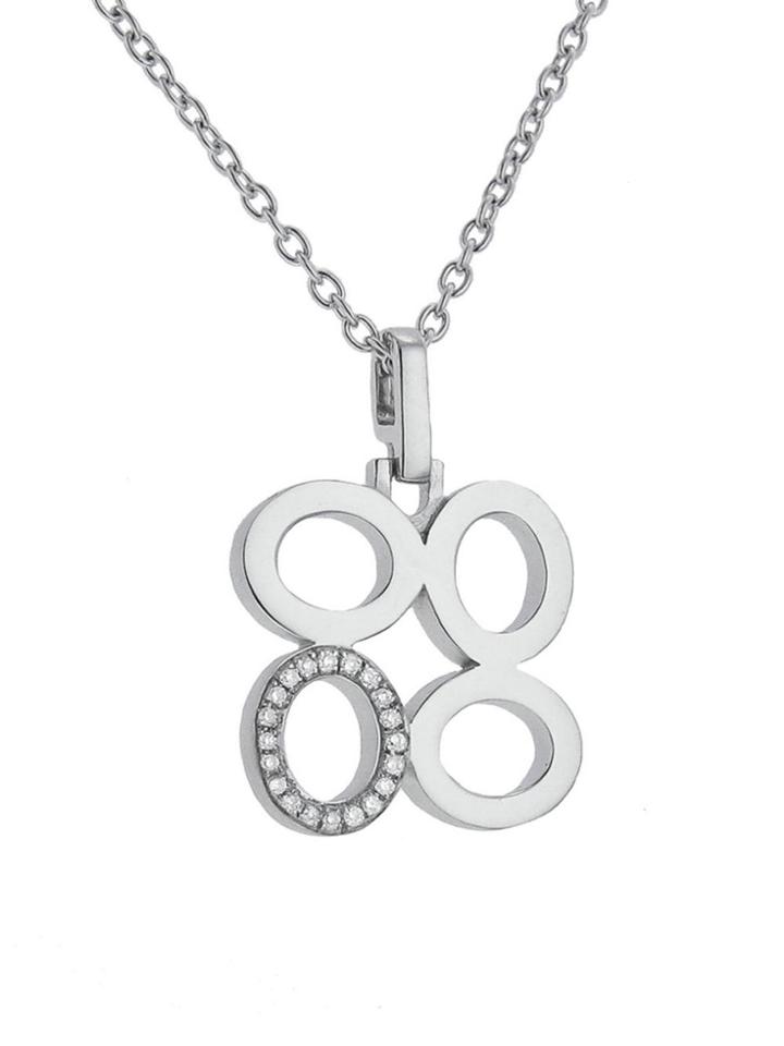 India Hicks Silver Love Letters Necklace With Diamonds - O - Oprah's Favorite Things