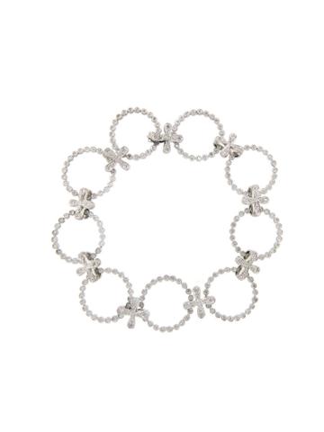 Cathy Waterman Circle Bracelet With Diamond Center Clasp