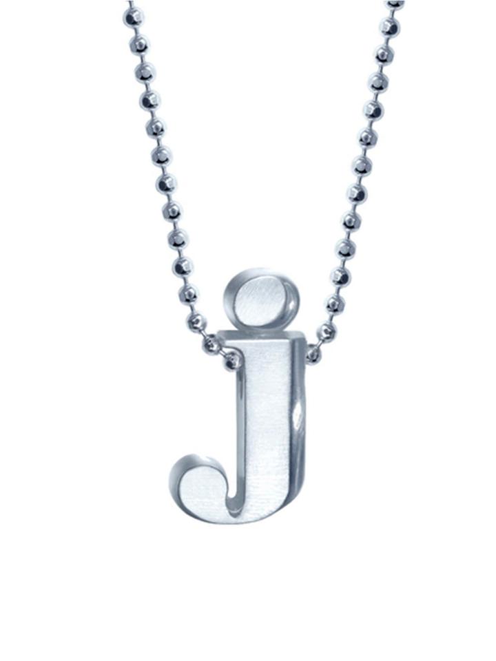 Alex Woo Lowercase 'j' Necklace - Sterling Silver