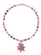 Irene Neuwirth Mixed Pink Tourmaline Necklace With Diamonds
