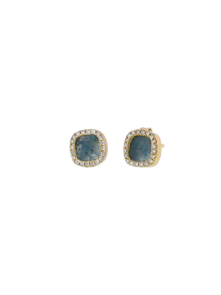 Monique Péan Gilalite And White Diamond Stud Earrings