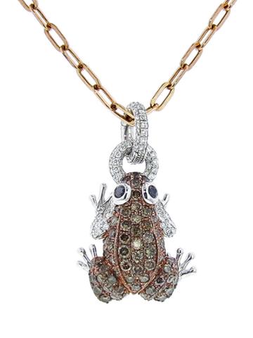 Pippo Perez Diamond Frog Pendant - Rose Gold
