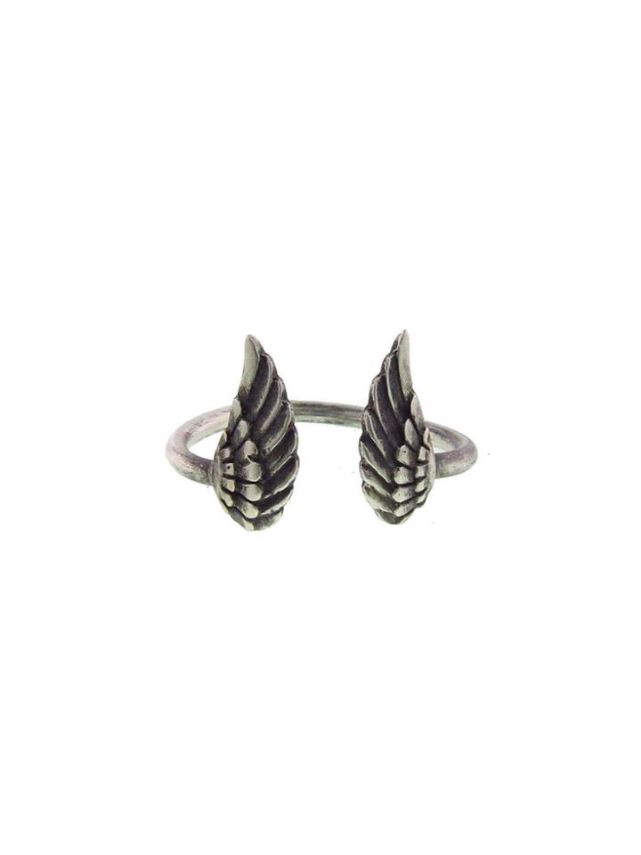 Workhorse Angela Wings Open Ring - Silver