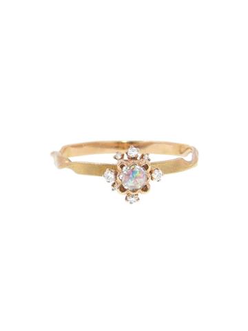 Kataoka Rose Cut Diamond Scalloped Frame Ring