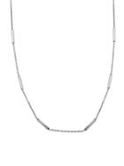 Jennifer Meyer Bar Necklace In White Gold - 16