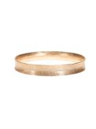 Todd Reed Wide Rose Gold Bangle With White Brillant Diamonds