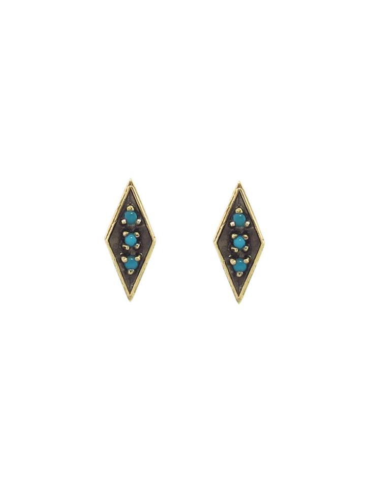 Workhorse Rachael Studs With Turquoise
