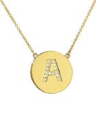 Jennifer Meyer Diamond Letter Pendant Necklace - Yellow Gold