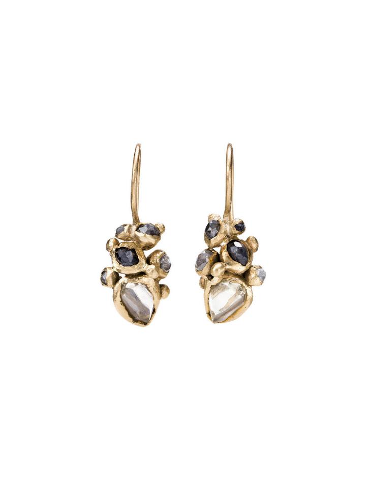 Ruth Tomlinson Raw Diamond Cluster Drops