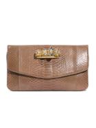Armenta Unique Tan Python Clutch