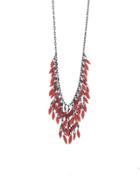Ten Thousand Things Luxe Coral Waterfall Necklace - Oxidized Sterling Silver