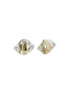 Melissa Joy Manning Extra Large Herkimer Diamond Studs - Yellow Gold