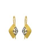 Cathy Waterman Cut Out Fan Earrings