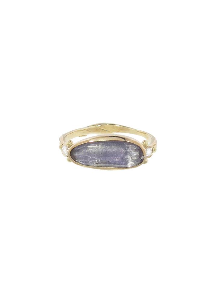Ylang 23 Oblong Iolite Ring With Diamonds