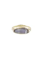 Ylang 23 Oblong Iolite Ring With Diamonds