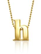 Alex Woo Lowercase 'h' Necklace - Yellow Gold