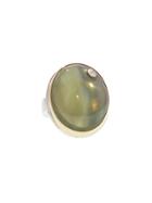 Jamie Joseph Oval Green Moonstone Ring With Diamond
