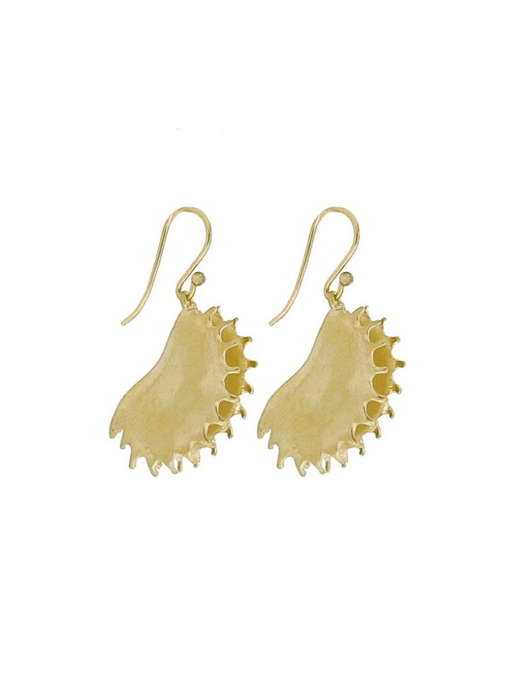 Annette Ferdinandsen Venus Fly Trap Earrings - Yellow Gold