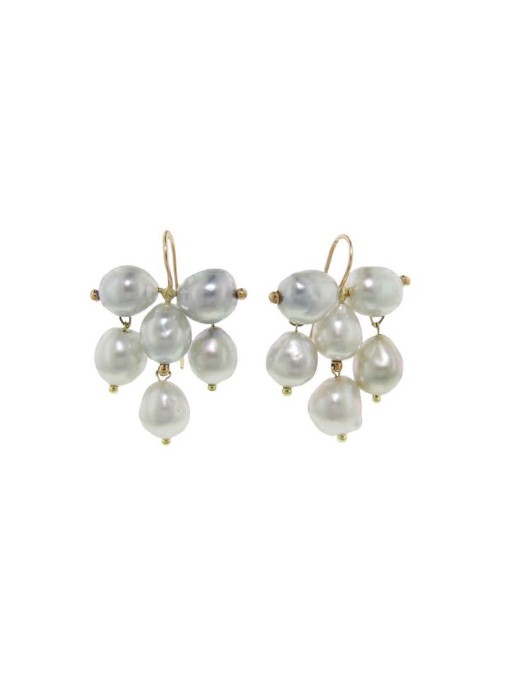 Ten Thousand Things White Tahitian Pearl Edwardian Drop Earrings