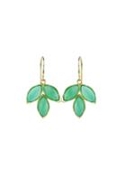 Irene Neuwirth Triple Marquis Chrysoprase Earrings - Yellow Gold