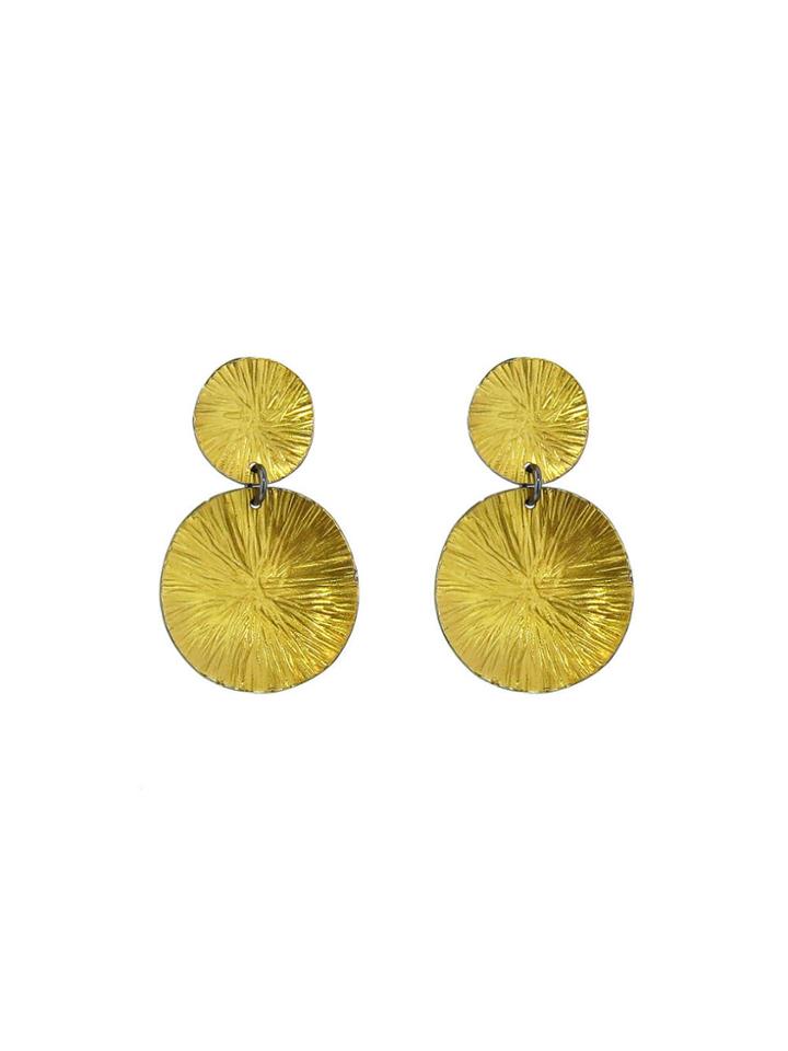 Himatsingka Large Wheel Double Drop Earrings
